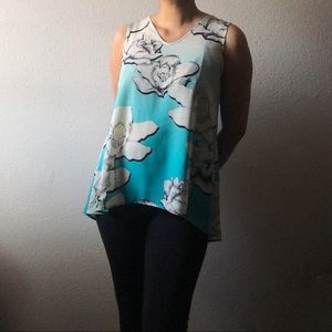 Small/Medium Alfani Hi-Lo Floral Blouse